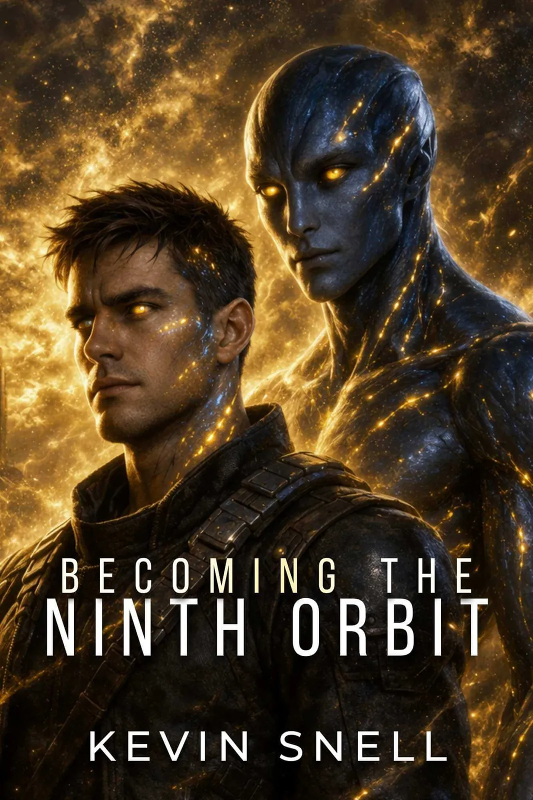 Becoming the Ninth Orbit by Kevin Snell—Sci-Fi M/M book cover