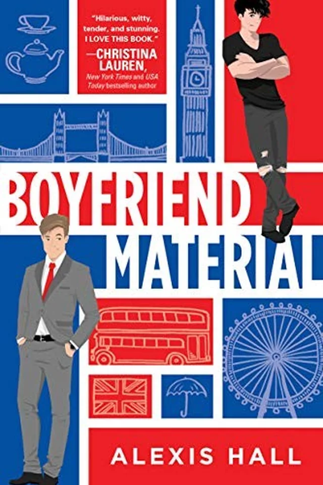 Boyfriend Material by Alexis Hall—M/M romance book cover