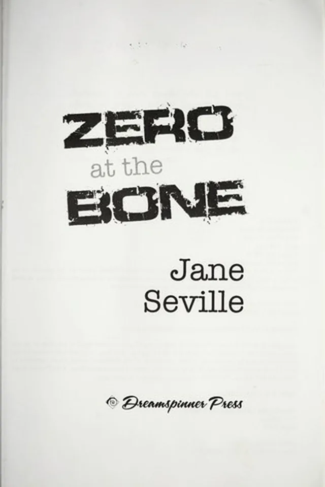 Zero at the Bone by Jane Seville—M/M romance book cover